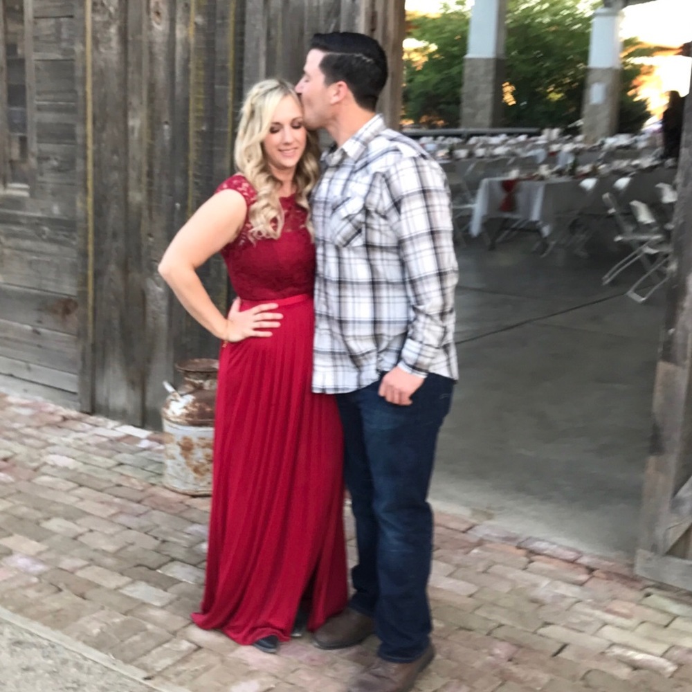 David’s Bridal Bridesmaid Apple Red Size 10